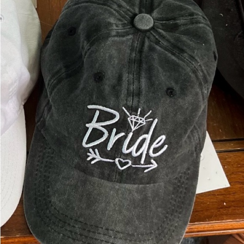 Black Bride Embroidered Cap